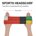 thumbnail image 2 of Sports Sweat Absorber Headband 10.6in Thin, Strong Absorbent And Thick Sweat Absorber Can Be Used As A Headband Mask Neck Band Scarf Flat Color Blocks, 2 of 6