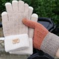 thumbnail image 2 of Guantes de invierno elásticos con pantalla táctil para mujer y niña, manoplas de punto suaves y cálidas, guantes de copo de nieve para mujeres y hombr, 2 of 5