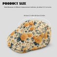 thumbnail image 4 of FUIALDOLG Pumpkin Floral Print All-Season Newsboy Hat, All-Match Soft Polyester Retro Flat Caps for Driving Outdoor Golf, 4 of 4