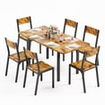 thumbnail image 3 of Dining Table Set for 6, Lofka 63"  Extendable Kitchen Table Set with 6 Chairs, Juego De Comedor 6 Sillas Table Set, Retro Brown, 3 of 10