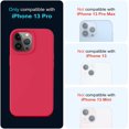thumbnail image 2 of FYBTO for Compatible with iPhone 13 Pro Case,Liquid Silicone Slim Protective Shockproof Phone Case Cover with Anti-Scratch Microfiber Lining, 6.1 inch (Red), 2 of 6