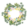 thumbnail image 2 of Corona de Rosas Corona de Verano Corona de Margaritas de Moda Simple, Corona de Flores Artificiales para Puerta de Entrada Jardín, Boda, Pared, Patio, 2 of 8