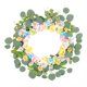 thumbnail image 2 of Corona de Rosas Corona de Verano Corona de Margaritas de Moda Simple, Corona de Flores Artificiales para Puerta de Entrada Jardín, Boda, Pared, Patio, 2 of 8
