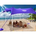 thumbnail image 1 of Carpa de playa UMARDOO Family, 3 x 3 m, UPF 50+, color morado, 1 of 9