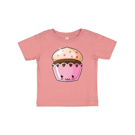 

Inktastic Cute Smiling Chocolate Cupcake with Heart Sprinkles Gift Baby Boy or Baby Girl T-Shirt