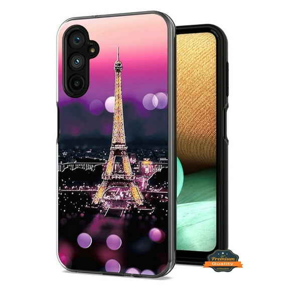 Designed for Samsung Galaxy A15 5G Fashion Pattern Design Shockproof Protection TPU Frame and Hard PC Back Slim Fit Phone Case Cover [Eiffel Tower]