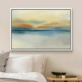 thumbnail image 2 of PixonSign Framed Canvas Print Wall Art Pastel Watercolor Sunset Sea Landscape Abstract Shapes Illustrations Modern Art Decorative Minimal Relax/Calm for Living Room, Bedroom, Office - 16"x24" WHITE, 2 of 5
