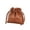 Brown, variant on Small Leather Drawstring Bucket Bag Large Capacity Cosmetic Bag Bucket Bags and Purses Crossbody Bucket Satchel Bag Soft Drawstring Purse Travel Toiletry Bag Brown