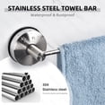 thumbnail image 6 of Yohom Suction Cup Bath Hand Towel Bar for Bathroom Wall Mount 22 inches Stainless Steel Hand Towel Holder for Glass Shower Door Kitchen Towel Rack Brushed, 6 of 6