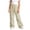 Beige A1, variant on Hrsba Girls Cargo Pants Elastic Waist Outdoor Pocket Functional Trousers Loose Wide Leg Style Casual Full Length Bottoms for Unisex Kids Summer