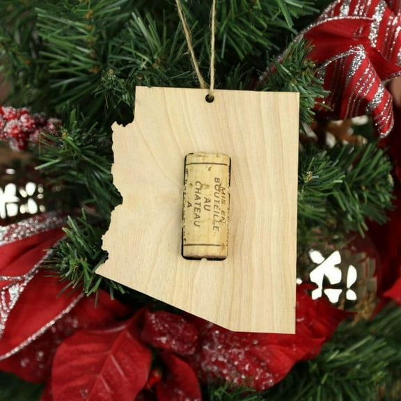 Torched Arizona Wine Cork Ornaments Christmas Tree Hanging Cork Decor