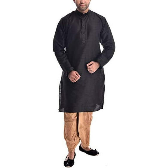 Royal Kurta Mens Cotton Silk Fancy Dhoti And Kurta Set