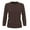 Brown, variant on Women's Knit Cardigan Sweater – 3/4 Sleeve Crewneck Basic Classic Casual Button Down Soft Lightweight Top