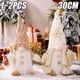thumbnail image 2 of 2024 Adornos navideños de gnomos de 30 cm con luces, muñecos de peluche de gnomos navideños, regalo de enano elfo de punto, decoración de mesa para el hogar, 2 of 5
