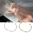 thumbnail image 2 of Gold B Mobius Bracelet Female Ins Cold Style Niche Design Bracelet Simple Fashion Highend Girlfriend Bracelet, 2 of 7