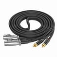 thumbnail image 2 of Dual RCA to XLR Male Cable High Fidelity Stereo Audio Cord Microphone Connection Cable for Microphones and Amplifiers, 2 of 10