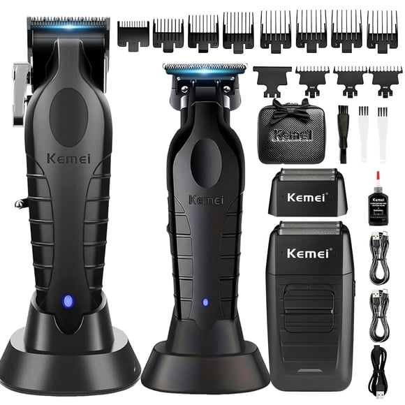 Cortapelos KEMEI Inalámbrico Set de Recortadora para Barbero KM-2299