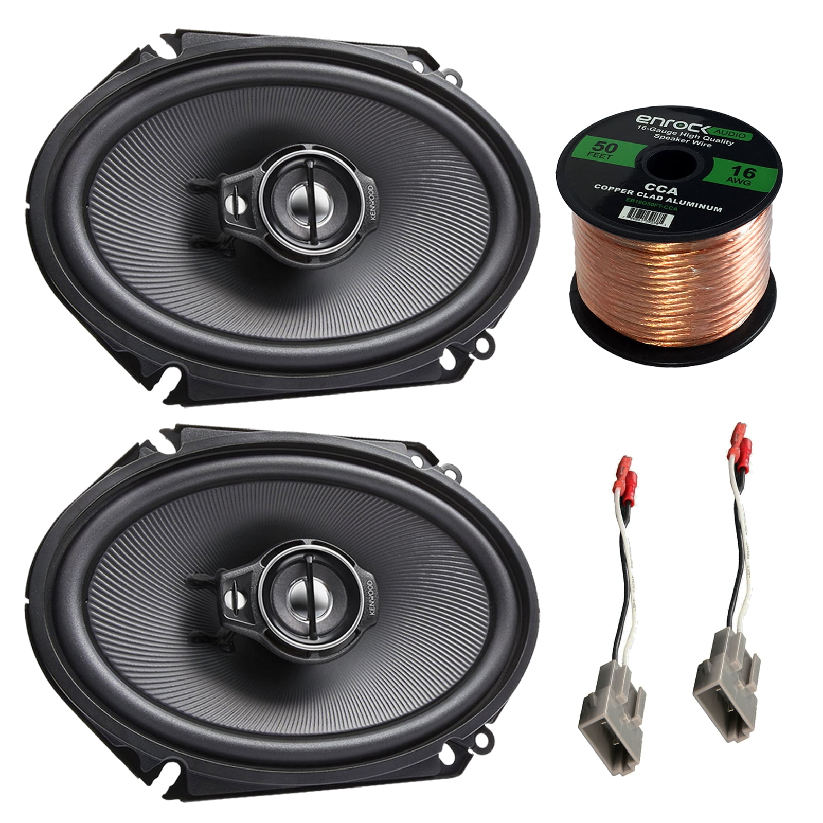Car Speaker Combo Of 2x Kenwood KFCC6895PS 720Watt 6x8" Inch 3Way