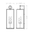 thumbnail image 3 of Z-Lite Sana - 3 Light Outdoor Wall Sconce in Black, 3 of 9