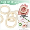 thumbnail image 2 of Uxcell 100-Pack Unfinished Wood Rings, 45 mm Natural Wooden Rings for Macrame Jewelry Making/DIY Crafts, 2 of 2