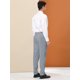 thumbnail image 5 of Pantalones de Vestir Lars Amadeus Ajustados Frente Plano Color Sólido Gris XL, 5 of 6