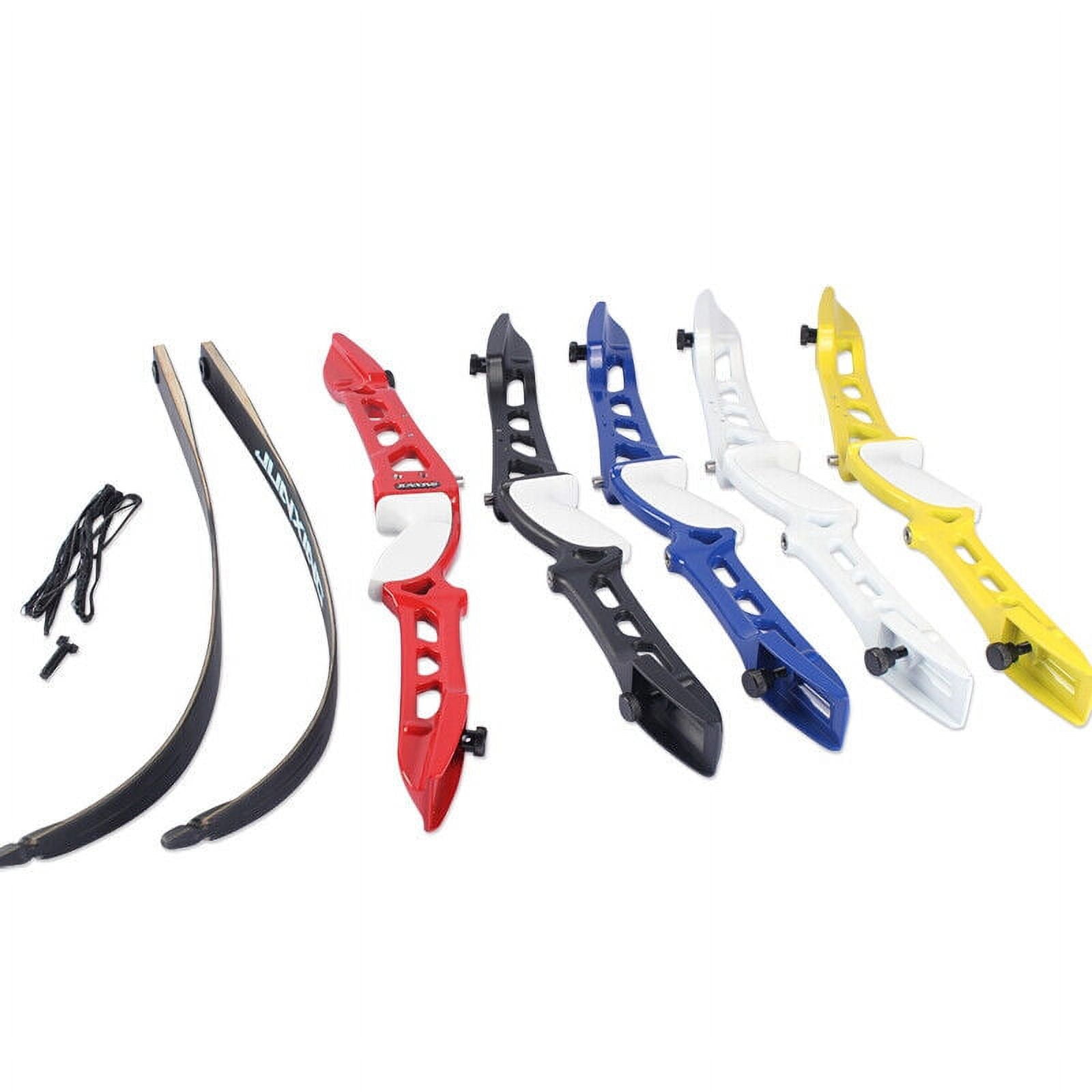 68 inch Recurve Bow Takedown 18-40lb Aluminum Riser Archery Target Hunting Shooting F158（white）
