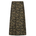 thumbnail image 4 of Lamuusaa Women Retro Style Skirt, Tawny Leaves Printed Pattern Low Waist Flowy Skirt, S/ M/ L, 4 of 6