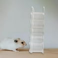 thumbnail image 1 of Puente de escalera acrílico, juguete para escalar hámster, escaleras resistentes y transparentes, decoración de hábitat para jerbos, hámster, ratones L, 1 of 8
