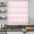 thumbnail image 5 of Pink Stripe Sheer Curtains 45 Inches Long, Abstract Art Modern Vertical Striped Light Filering Curtains, Breathable Simi Curtain Privacy Drapes for Kitchen Bathroom Lightweight Small Window Treatment, 5 of 9