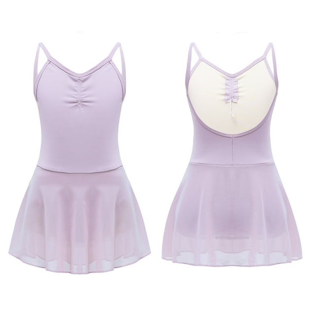 Haitryli Jupe de Ballet Classique Sans Manches pour Fille 3-16 Ans Violet 120