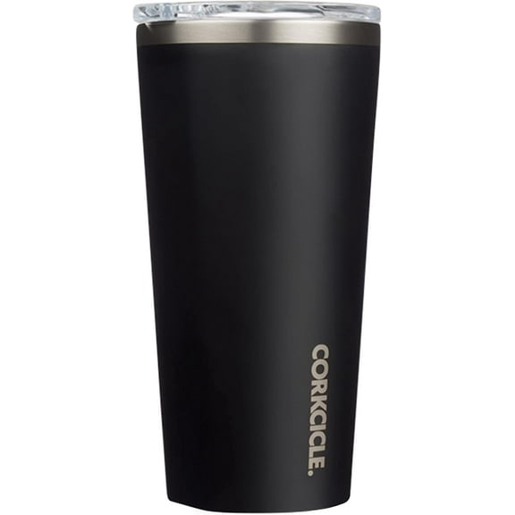 Corkcicle 16 oz Travel Tumbler, Stainless Steel, Triple Insulated, Water Bottle, Matte Black