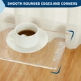 thumbnail image 4 of Table Console Mince en Acrylique Transparent à 2 Niveaux – Moderne, Incassable et Imperméable, Table d'Appoint de Sofa Gain de Place avec Rangement Ouvert, Parfaite pour les Petits Espaces, Transparente, KS76 Carrée à 2 Couches, 18*7*20 Po, 4 of 7