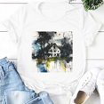thumbnail image 4 of NAMTYQX Hawaiian Shirts for Women Lightweight Crew Neck Plus Size Print Loose Fit Cute mit Print Short Sleeve Breathable T Shirts for Women Black Size M, 4 of 5