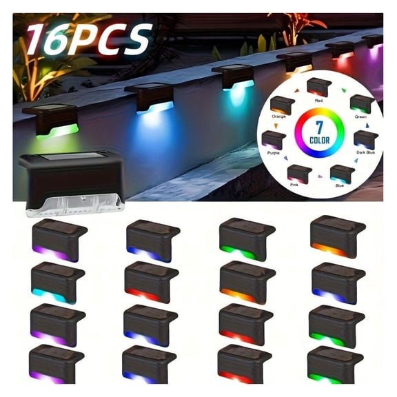 Led Solar Deck Lights 32 Pack Waterproof and Wide Use for Outdoor Stairs Step Fence Railing Yard and Patio Auto On/Off Easy Installation(Warm White)