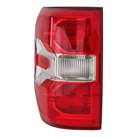 KarParts360 For Ford Maverick 2022 2023 2024 Tail Light Assembly Driver Side | CAPA | Lariat Models | Red/Clear Lens | Chrome Housing | With LED Accent | FO2800289, FO2800289C | NZ6Z13405D, NZ6Z13405
