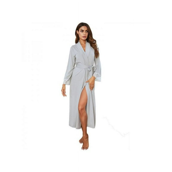 Women's Lace Sexy Plus Size Pajamas Kimono Robe Babydoll Lingerie Mesh Nightgown S-XXL