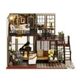 thumbnail image 2 of Wood Miniature Dollhouse Chic Gift with Furniture Building Set Small House Model, 2 of 7