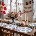 thumbnail image 5 of Blue Watercolor Floral Round 13 Inch Placemats Set of 2, Spring Flower Abstract Art HeatResistant Non Slip Place Mats for Dining Table, Wipeable Braided Kitchen Table Mats for Housewarming, 5 of 9