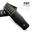 thumbnail image 1 of Black Cow Leather Guitar Strap With Metal Spikes 50-59 Inch Adjustable Length Slip-Resistant Electric Guitar Accessories, 1 of 10