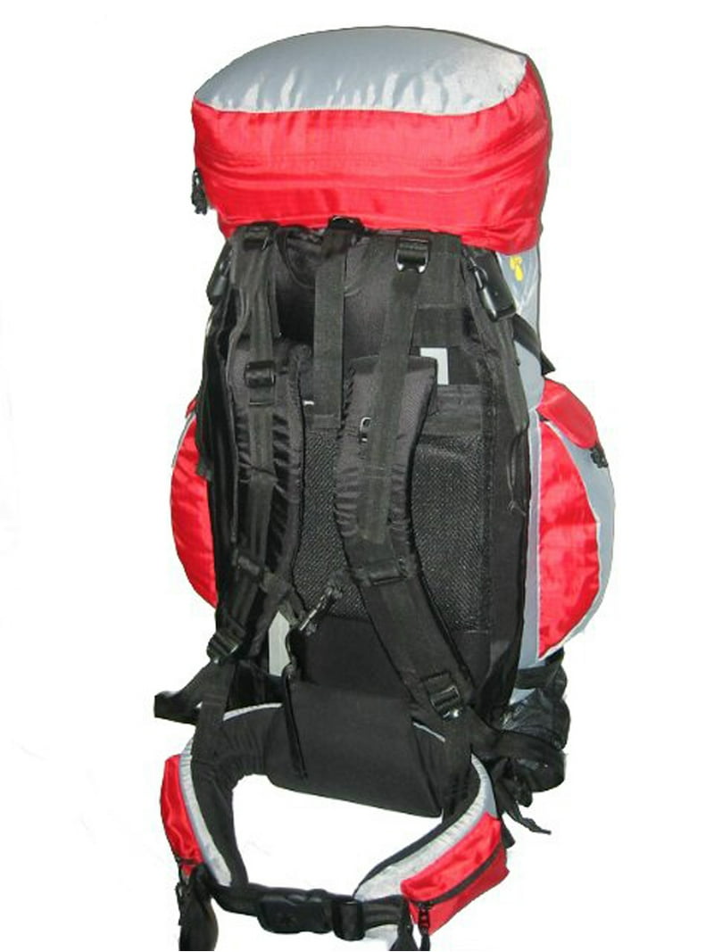 16pcs red color alum hiking backpacking Large Hiking Backpack Expandable 100L