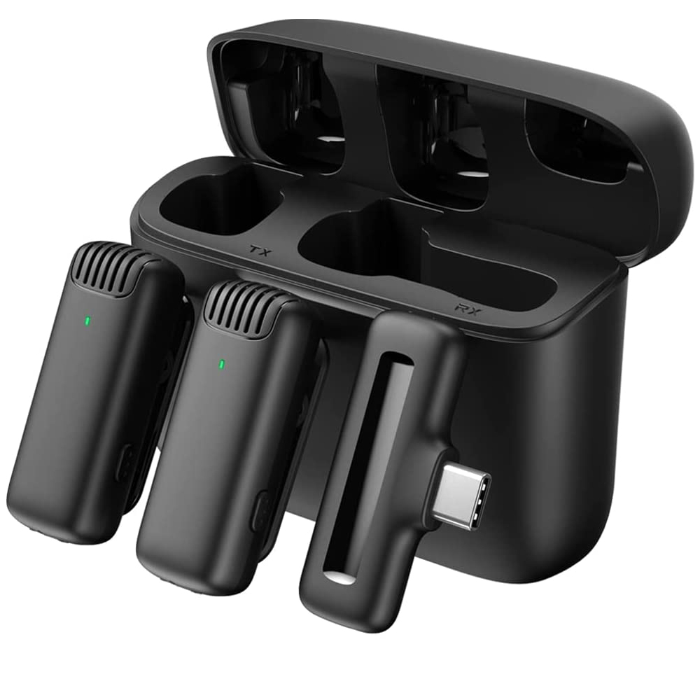 Wireless Lavalier Microphones with Charging Case for android, GRC Mini