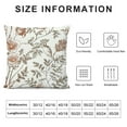thumbnail image 5 of Creowell Brown and White Flowers Pillow Covers  Vintage Brown Flowers Throw Pillowcase  Decorative Morden Floral Outdoor Cushion Cover for Patio Sofa Bedroom Indoor Outdoor Party White, 5 of 5