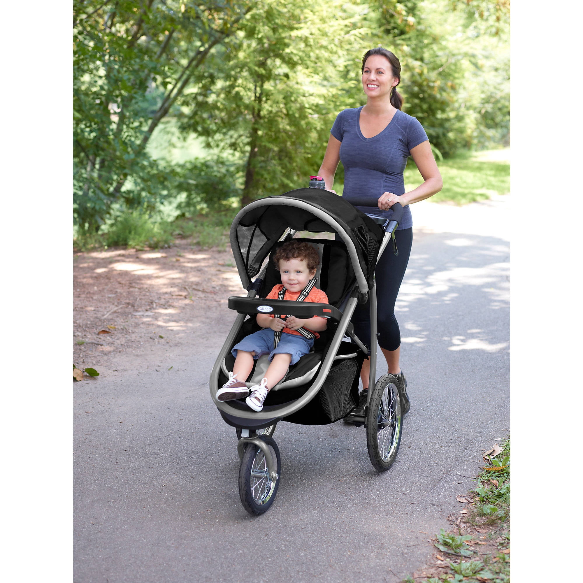 graco jogging stroller with snugride click connect car seat