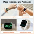 thumbnail image 6 of Mingdaln 2025 New 1.85-inch Men Women's Smartwatch with Answer/Make Calls/120+Sports Modes/10 Days Standby, IP68 Waterproof Fitness Tracker Fits for Android Iphone Devices,perfect gift（White）, 6 of 9