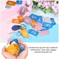 thumbnail image 4 of Uxcell Numbered Tag, Aluminum Key Tags Metal ID Tags, 1-10 Numbers with Ring Blue Rectangle for Decoration, Pack of 10, 4 of 6