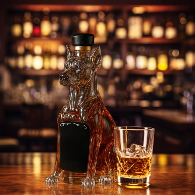 Inventive Dog Whiskey Bottle Clear High Borosilicate Glass Bottle Fashionable Shaped Whiskey Decanter Enhance Your Wine Style Suitable For Gift