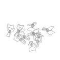 thumbnail image 4 of 20pcs Pinces à Papier Mignonnes, Pinces Réutilisables de Style Élégant de Conception Creuse Clips Métalliques Clips de Liant pour la Salle de Classe de Bureau à Domicile, 4 of 8