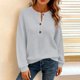 thumbnail image 2 of TaTaai Women's Casual Loose Fashion Solid Color Waffle Long Sleeve Pullover Top Ladies Soft Breathable Blouse for Daily Work Travel Shopping Streetwear Spring Winter Wear Gift, 2 of 9