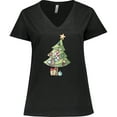 thumbnail image 3 of Inktastic Christmas Tree Women's Plus Size V-Neck T-Shirt, 3 of 5