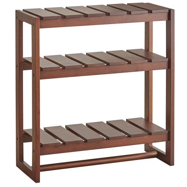 ORE International D4703-AN-ES 26 in. Ellie Espresso All Wood Multi-Purpose Subway Rack Shelving